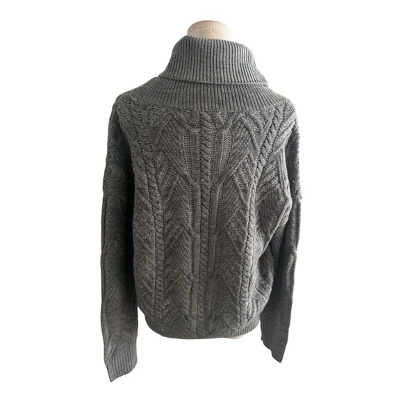 Ramy Brook Annabelle Embellished
Turtleneck Sweater Gray Cowl Neck Crystals M - Picture 5 of 10